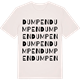 Vintage White t-shirt med Dumpen ordlek t-shirt