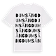 White t-shirt med Dumsäng ordlek t-shirt
