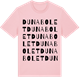 Pink Cotton t-shirt med Dunabolet ordlek t-shirt
