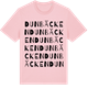Pink Cotton t-shirt med Dunbäcken ordlek t-shirt