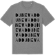 Mid Heather Gray t-shirt med Dunevad ordlek t-shirt