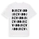 White t-shirt med Dunevad ordlek t-shirt