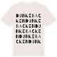 Vintage White t-shirt med Dunkebacken ordlek t-shirt