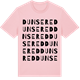 Pink Cotton t-shirt med Dunsered ordlek t-shirt
