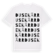 White t-shirt med Dusekärr ordlek t-shirt