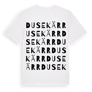 Dusekärr ordlek t-shirt – ekologisk bomull t-shirt från Pinshirt