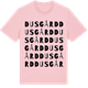 Pink Cotton t-shirt med Dusgård ordlek t-shirt