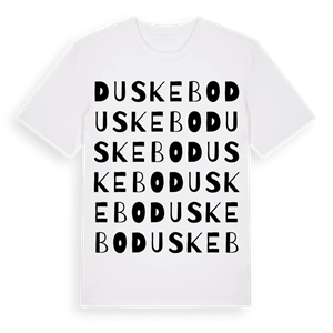 Duskebo ordlek t-shirt – ekologisk bomull t-shirt från Pinshirt