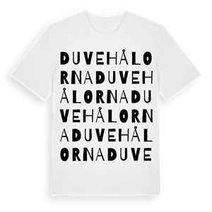 Duvehålorna ordlek t-shirt – ekologisk bomull t-shirt från Pinshirt