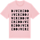 Pink Cotton t-shirt med Duvered ordlek t-shirt