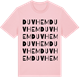 Pink Cotton t-shirt med Duvhem ordlek t-shirt