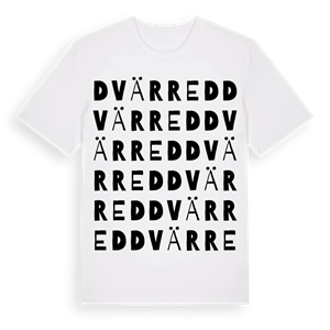 Dvärred ordlek t-shirt – ekologisk bomull t-shirt från Pinshirt