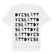White t-shirt med Dyeslätt ordlek t-shirt
