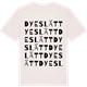 Vintage White t-shirt med Dyeslätt ordlek t-shirt