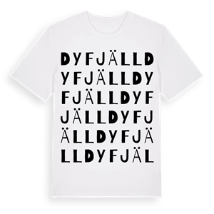Dyfjäll ordlek t-shirt – ekologisk bomull t-shirt från Pinshirt