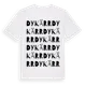 White t-shirt med Dykärr ordlek t-shirt