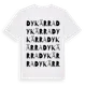 White t-shirt med Dykärra ordlek t-shirt