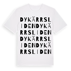 Dykärrsliden ordlek t-shirt – ekologisk bomull t-shirt från Pinshirt