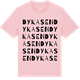 Pink Cotton t-shirt med Dykasen ordlek t-shirt