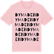 Pink Cotton t-shirt med Dymaden ordlek t-shirt