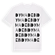 White t-shirt med Dymaden ordlek t-shirt