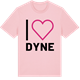 Pink Cotton t-shirt med Jag älskar Dyne t-shirt stort tryck