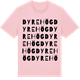 Pink Cotton t-shirt med Dyrehög ordlek t-shirt