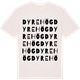 Vintage White t-shirt med Dyrehög ordlek t-shirt