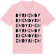 Pink Cotton t-shirt med Dyrhem ordlek t-shirt