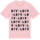 Pink Cotton t-shirt med Dyvik ordlek t-shirt