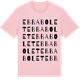 Pink Cotton t-shirt med Ebbabolet ordlek t-shirt