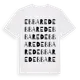 White t-shirt med Ebbared ordlek t-shirt