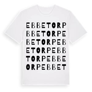 Ebbetorp ordlek t-shirt – ekologisk bomull t-shirt från Pinshirt