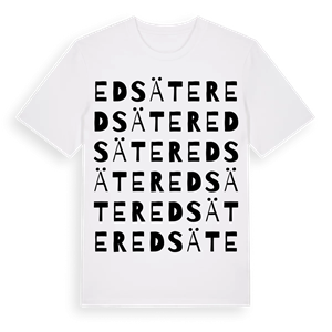 Edsäter ordlek t-shirt – ekologisk bomull t-shirt från Pinshirt