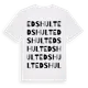 White t-shirt med Edshult ordlek t-shirt