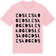 Pink Cotton t-shirt med Edsleskog ordlek t-shirt