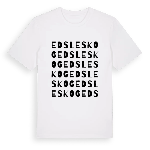 Edsleskog ordlek t-shirt – ekologisk bomull t-shirt från PinShirt