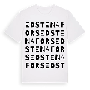 Edstenafors ordlek t-shirt – ekologisk bomull t-shirt från Pinshirt