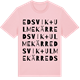Pink Cotton t-shirt med Edsvik+Ulmekärr ordlek t-shirt
