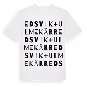 Edsvik+Ulmekärr ordlek t-shirt – ekologisk bomull t-shirt från Pinshirt