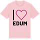 Pink Cotton t-shirt med Jag älskar Edum t-shirt stort tryck