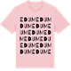 Pink Cotton t-shirt med Edum ordlek t-shirt