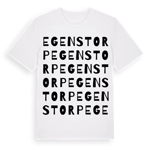 Egenstorp ordlek t-shirt – ekologisk bomull t-shirt från Pinshirt