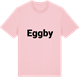 Pink Cotton t-shirt med Eggby fetstil t-shirt