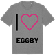 Mid Heather Gray t-shirt med Jag älskar Eggby t-shirt stort tryck