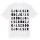 White t-shirt med Ejgalseröd ordlek t-shirt