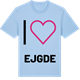 Blue Soul t-shirt med Jag älskar Ejgde t-shirt stort tryck