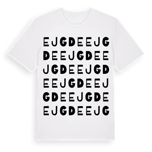Ejgde ordlek t-shirt – ekologisk bomull t-shirt från Pinshirt