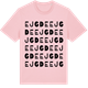 Pink Cotton t-shirt med Ejgde ordlek t-shirt
