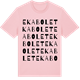Pink Cotton t-shirt med Ekabolet ordlek t-shirt